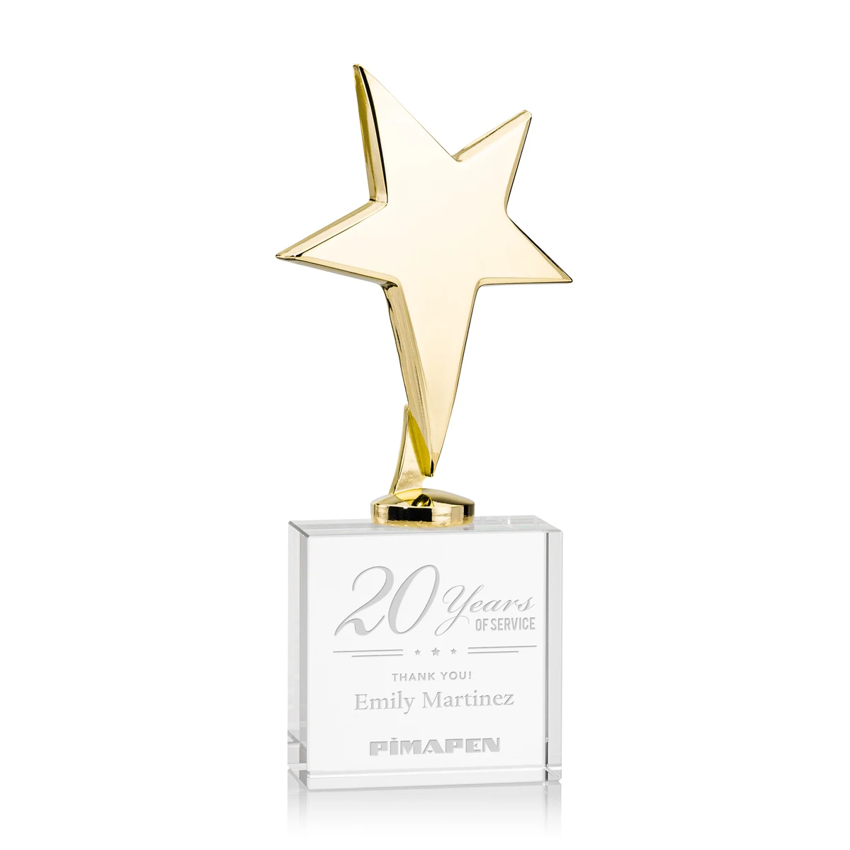 Tuscany Gold Star on Woodlawn Base - Clear 1