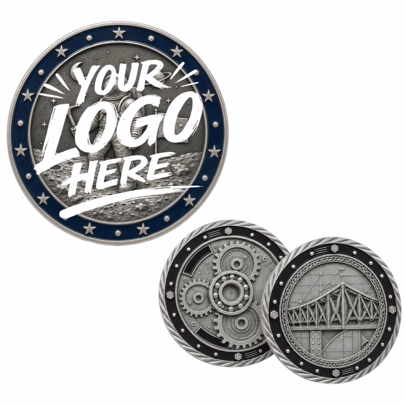 Silver Plated Zinc Alloy Challenge Coin Medal
