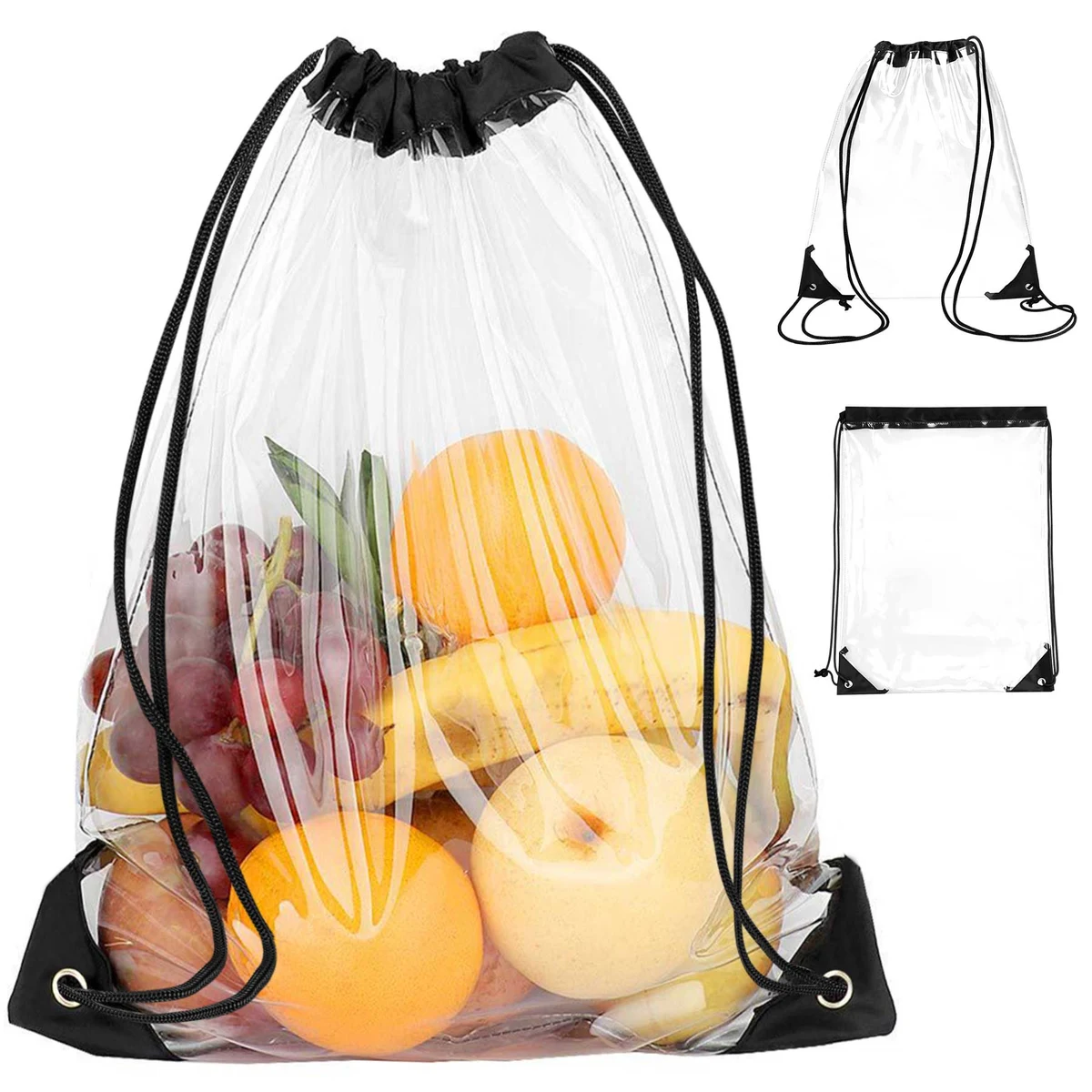Waterproof Clear Plastic Drawstring Backpack 1