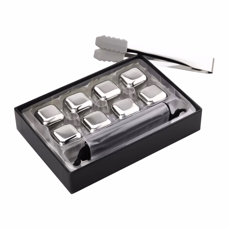 Stainless Steel Ice Cubes (Set of 8)