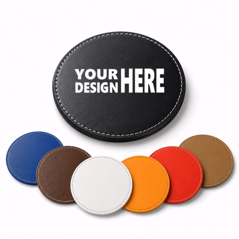 Waterproof Leather Coaster Set