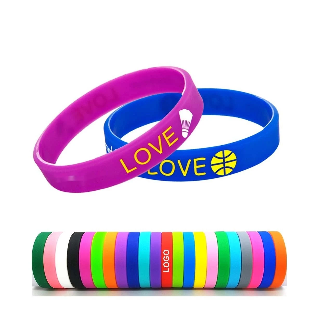 Solid Color Silicone Wristbands 1