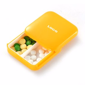 Push Pull Pill Case With 2 Compartments