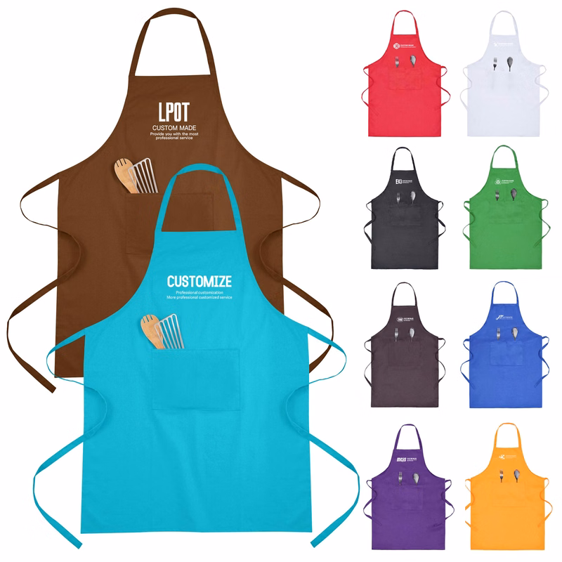 Polyester Kitchen Aprons With Pockets