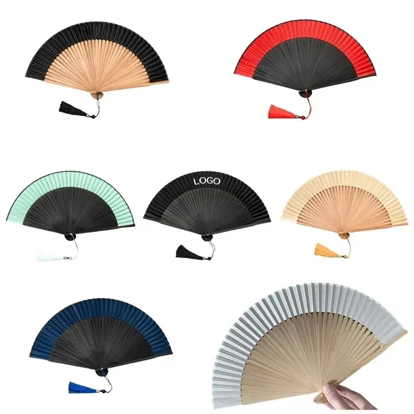 Bamboo Silk Folding Hand Fan 1