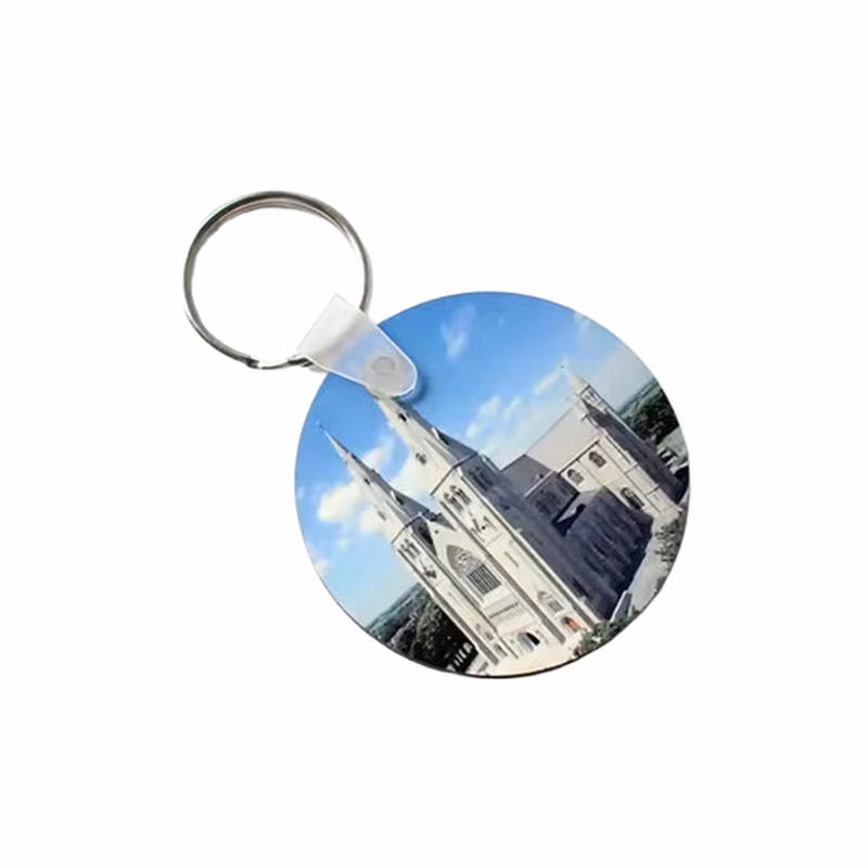 Round Shape MDF Keychain