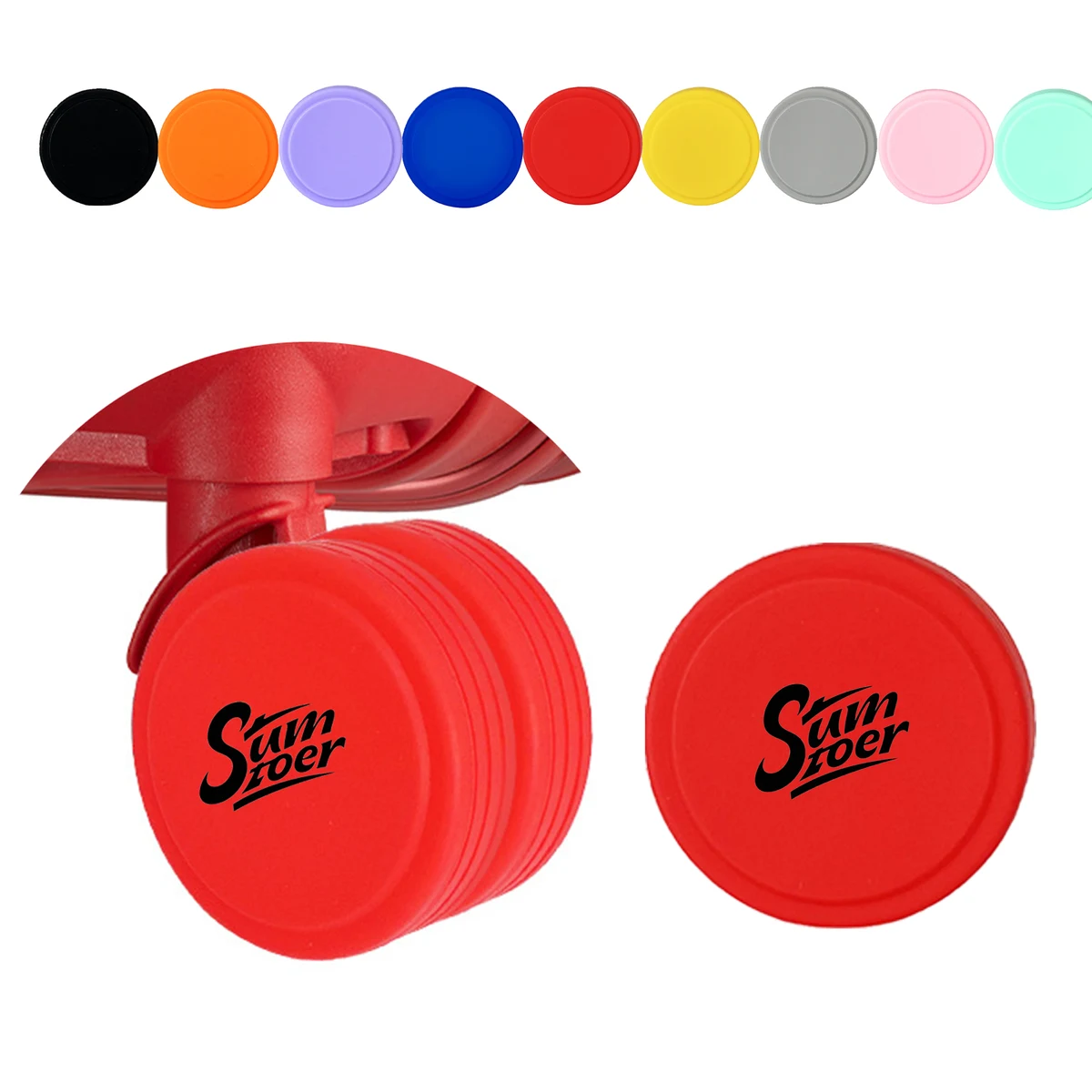 MOQ 50 Silicone Luggage Wheel Cover 1