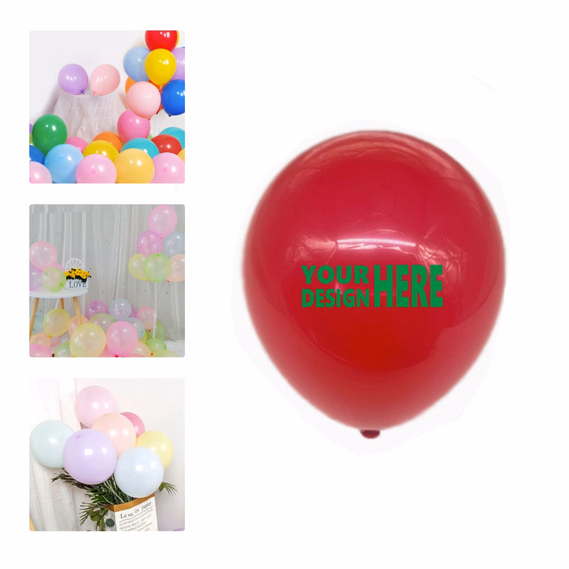 MOQ 50 Latex Balloons Matte Pastel Pearl Retro Fluorescent Custom Printed