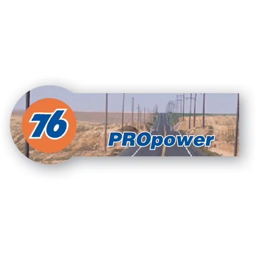 Full Color 50 Mil Name Badge, Full Color - Rectangle w/ Round End - (1.25"x3.625") 1