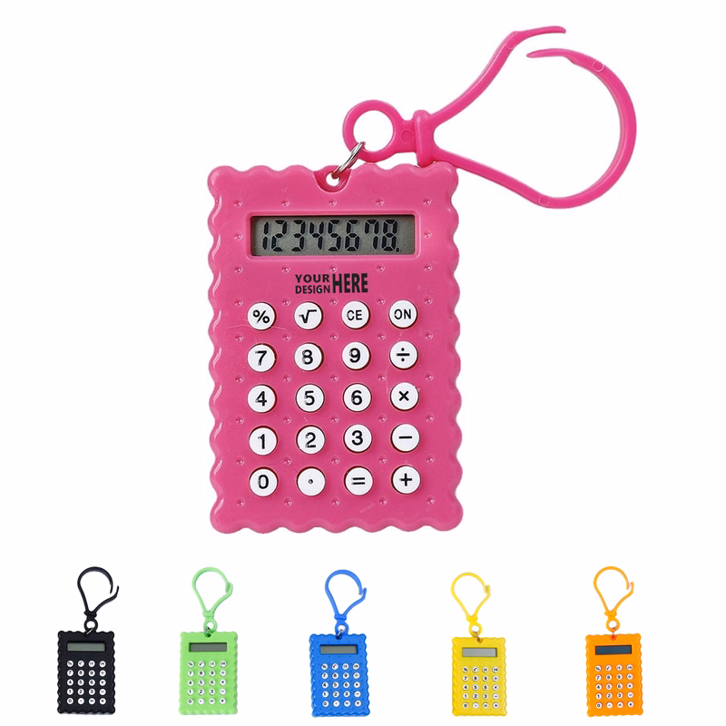 Portable Mini Calculator Keychain Pendant