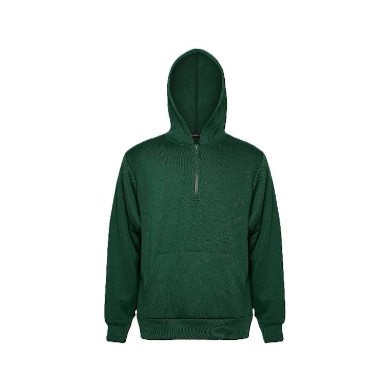 Men's Fleece Quarter Zip Pullovers - Size 2XL Forest Green, custom hoodie or sweatshirt with logo imprint 1