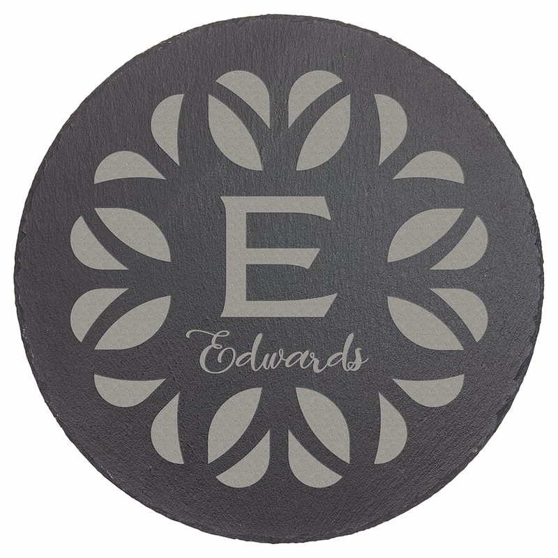 11 3/4" Round Slate Decor with Foam Pads