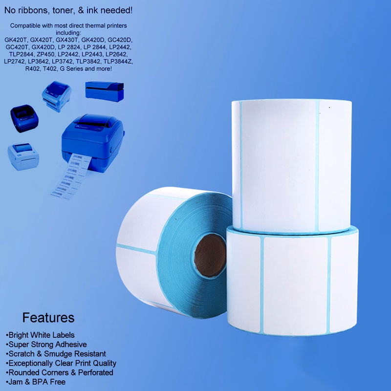 3 1/8" x 1 15/16" x 500 sheets Direct Thermal Labels