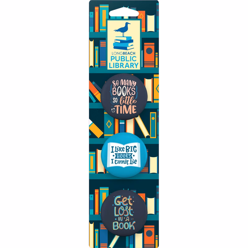 3-Pack Button Collage Card Bookmark