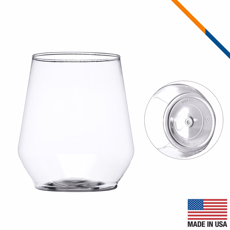 Kelsey Stemless Plastic Wine Glasses - 12 OZ.