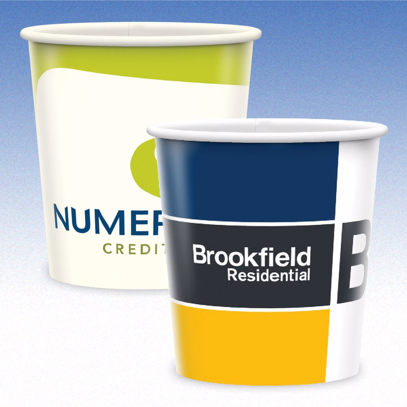 12 oz-Plastic-Free, Compostable, Recyclable Paper Cups 