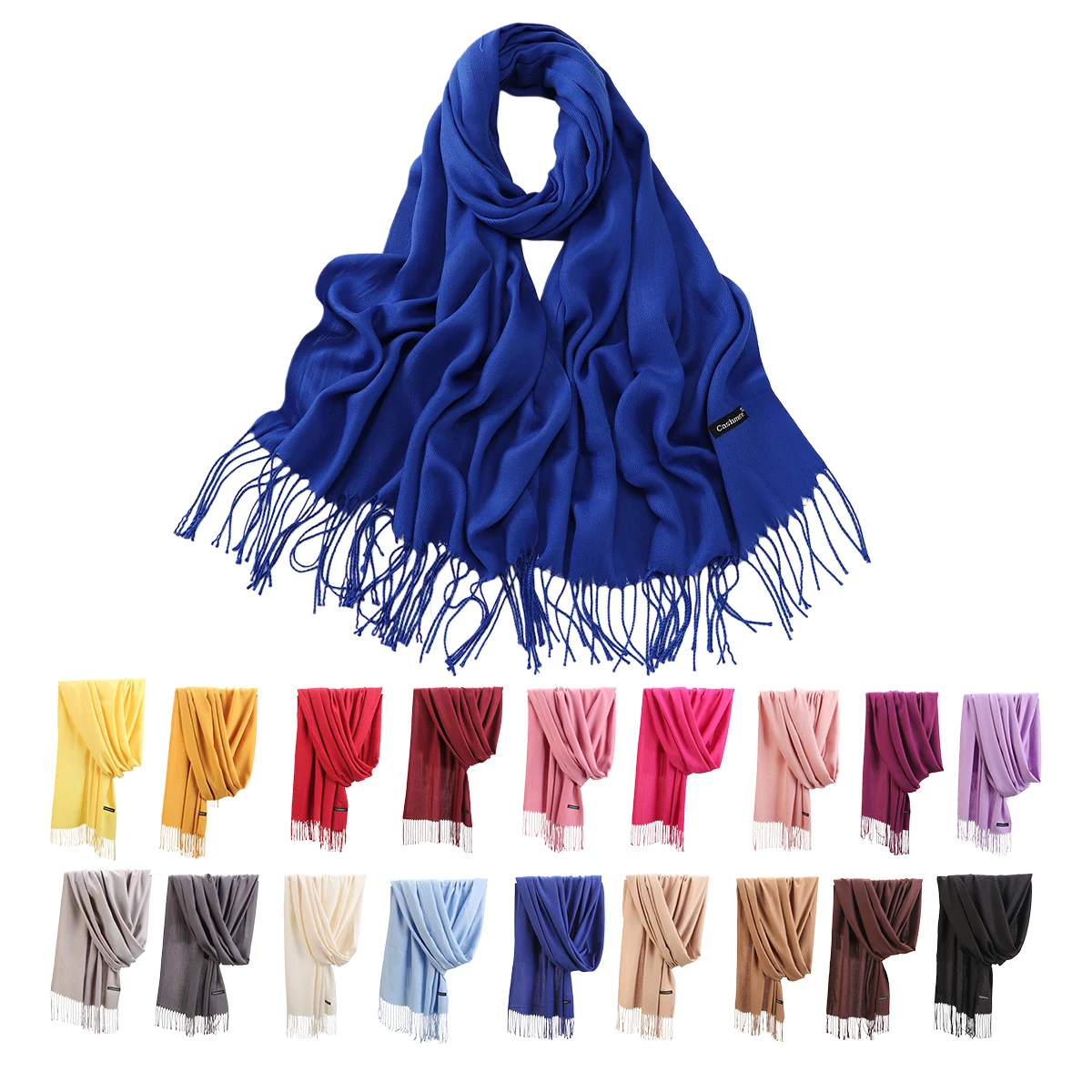 Warm Long Tassel Scarf Shawl 1