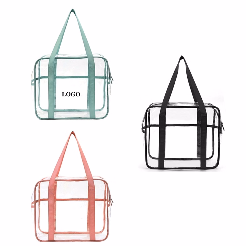 Transparent Zippered Toiletry Carry Handbag