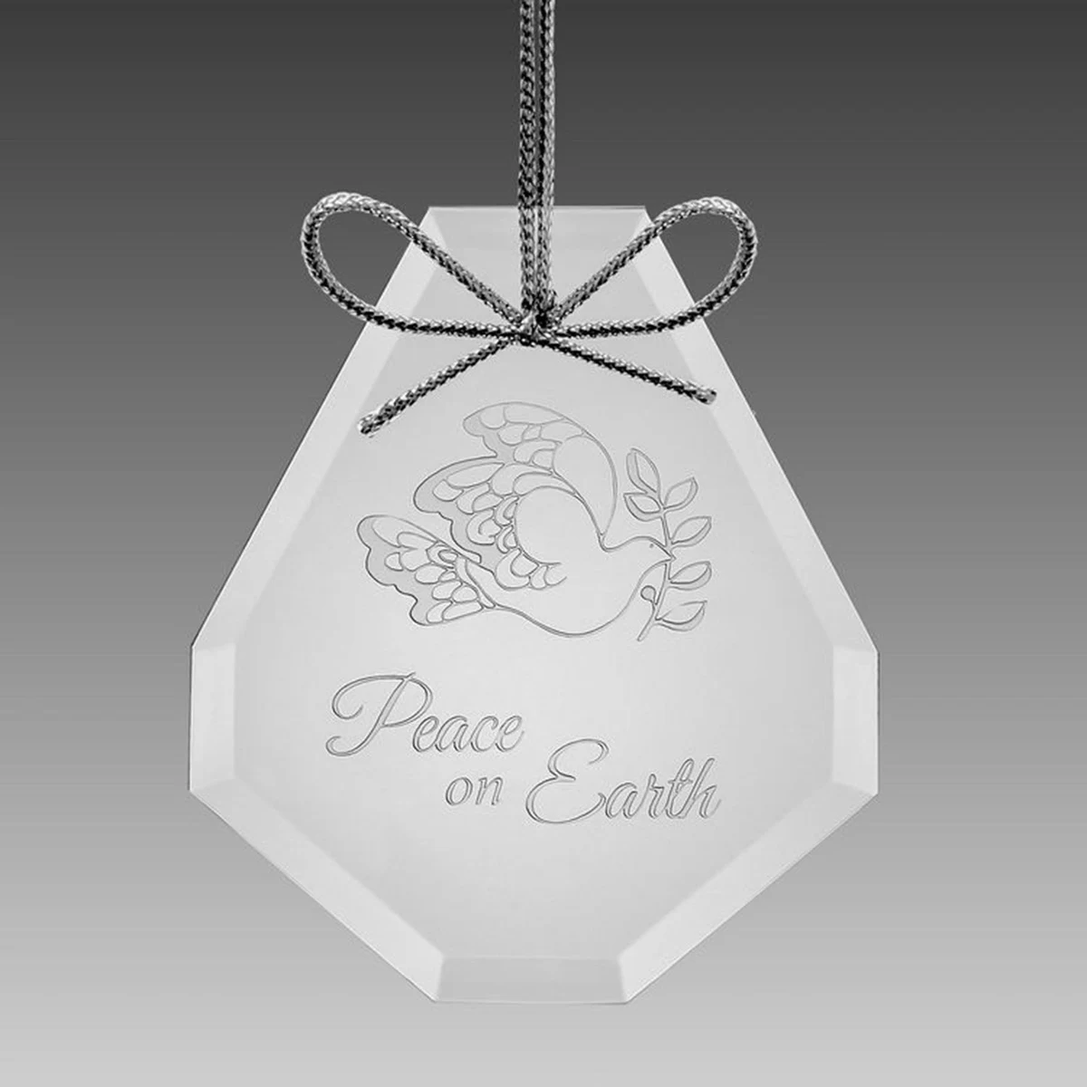 3" Teardrop Starfire Glass Faceted Ornament 1