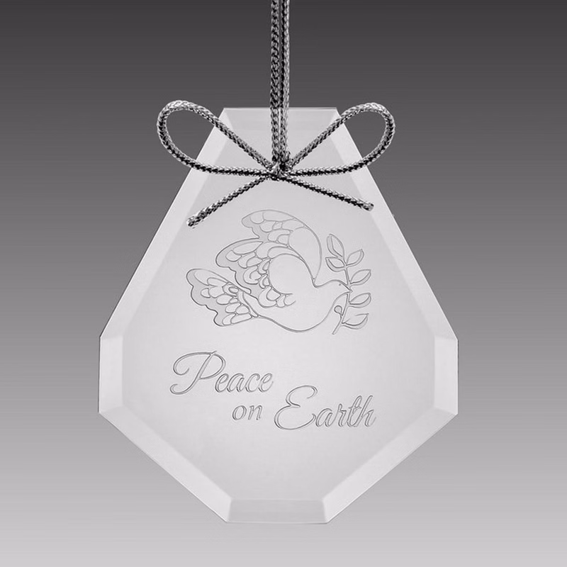 3" Teardrop Starfire Glass Faceted Ornament