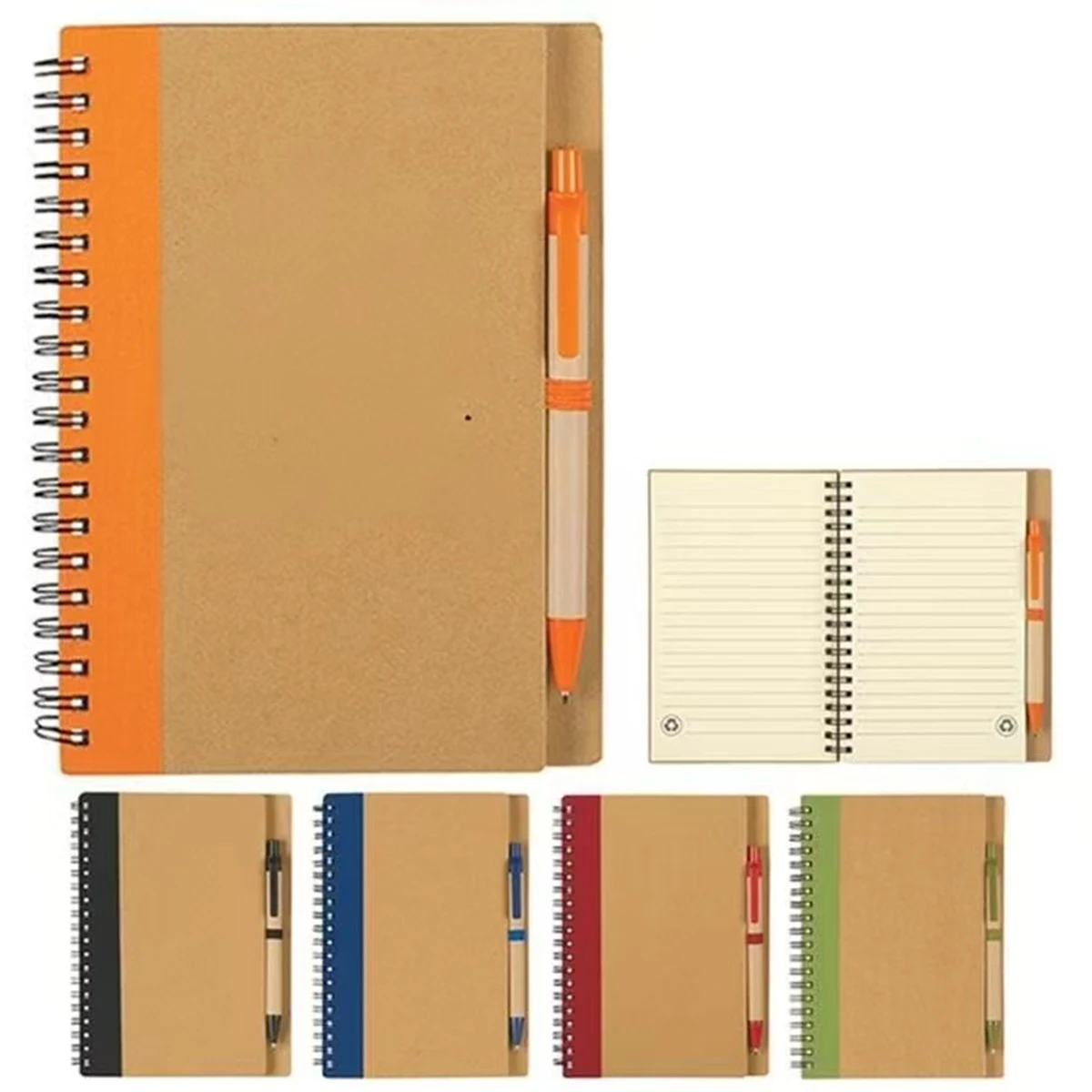 Recycled Paper Notebook Set With Pen 1