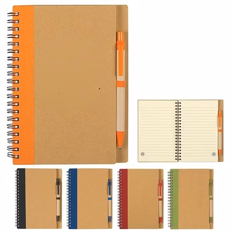 Recycled Paper Notebook Set With Pen