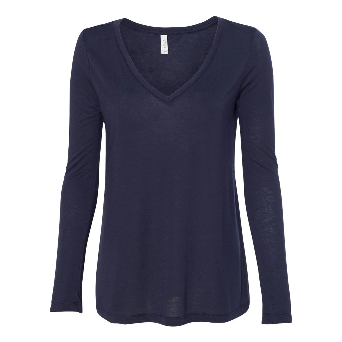 Women's Flowy Long Sleeve V-Neck Tee - 8855 1