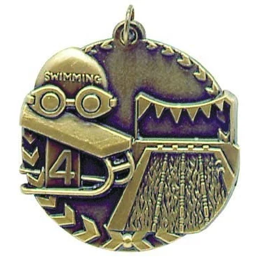 Swimming Millennium Medal, 1 3/4" 1