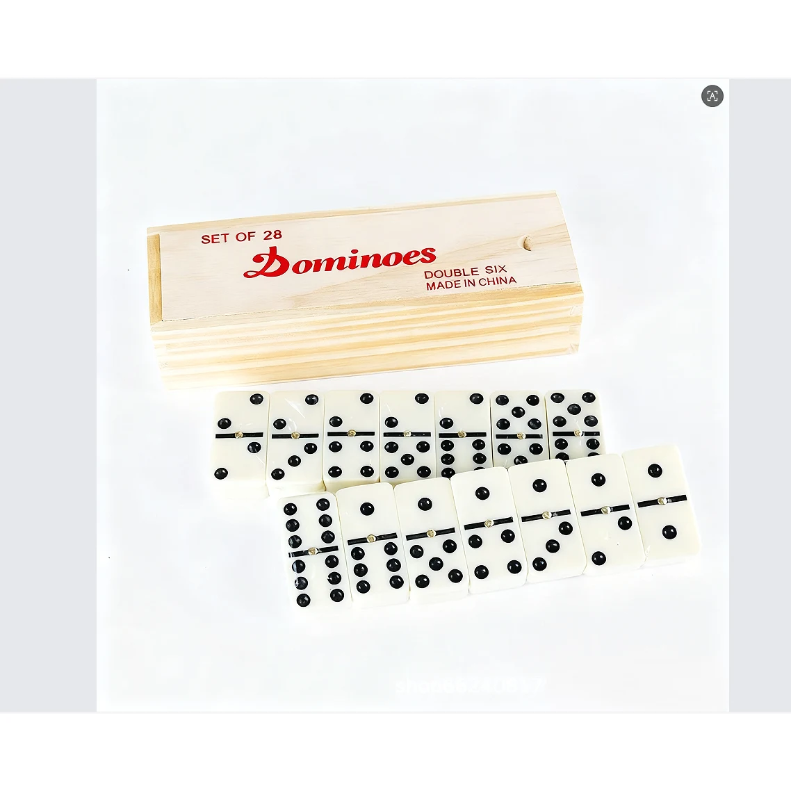 Custom 28pcs Double 6Wooden Dominoes Sets 1