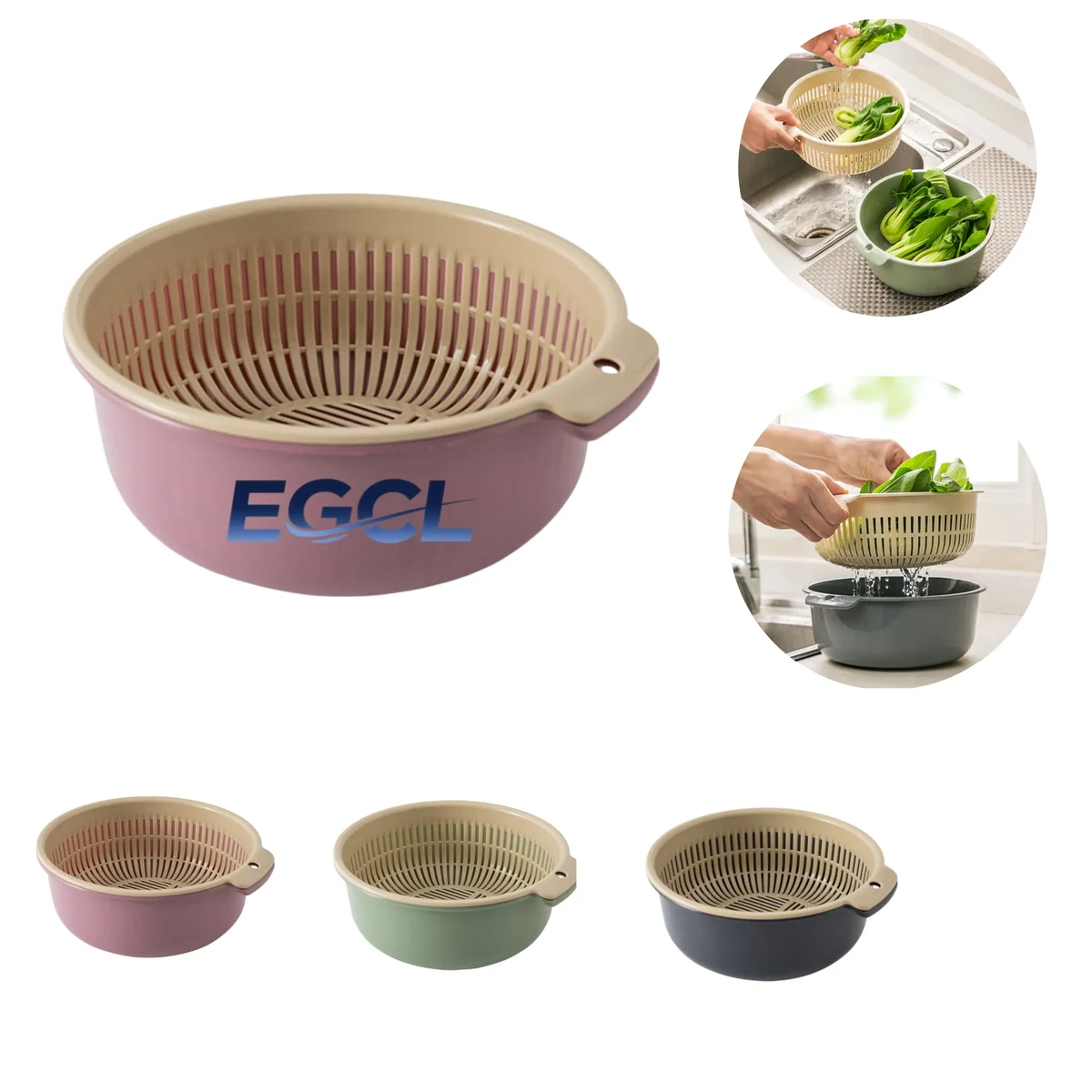 Double round drain basket 1