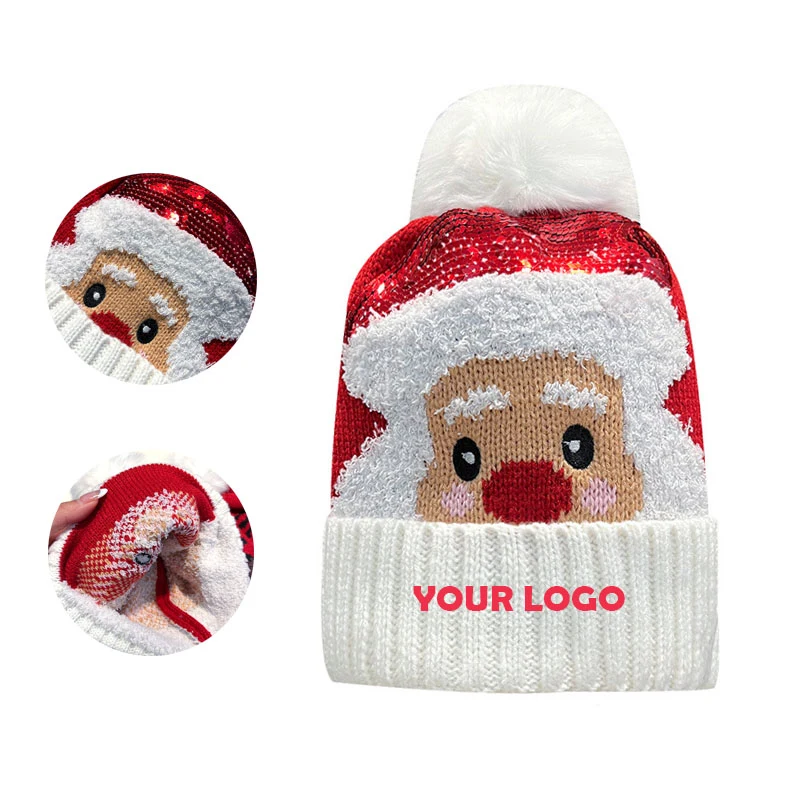 Christmas Knitted Beanie Cap 1