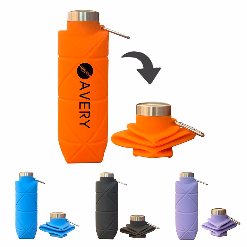 23.5Oz Silicone Folding Sport water Bottle