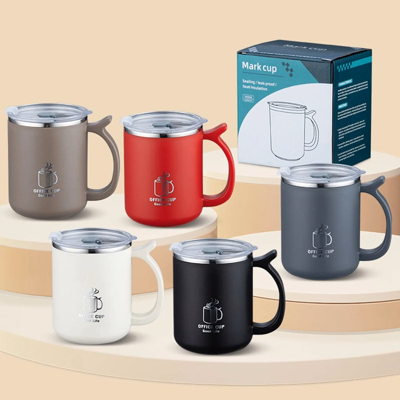 17 Oz. Stainless Steel Insulated Coffee Cup with Handle