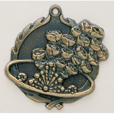 Beauty Queen Wreath Medal, 1 3/4"