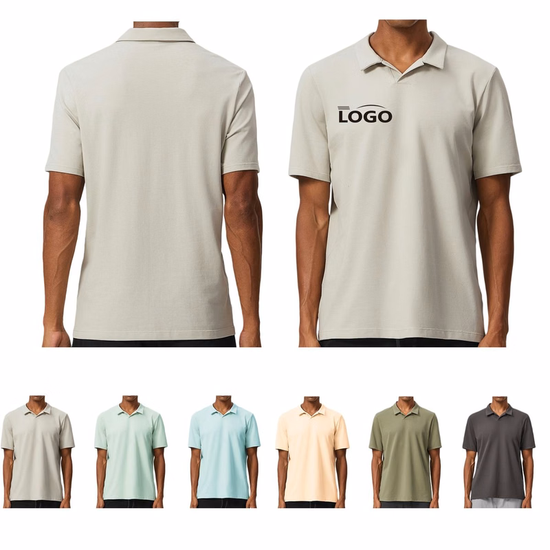 Sporty Casual Polo Cotton Short-sleeved Shirt