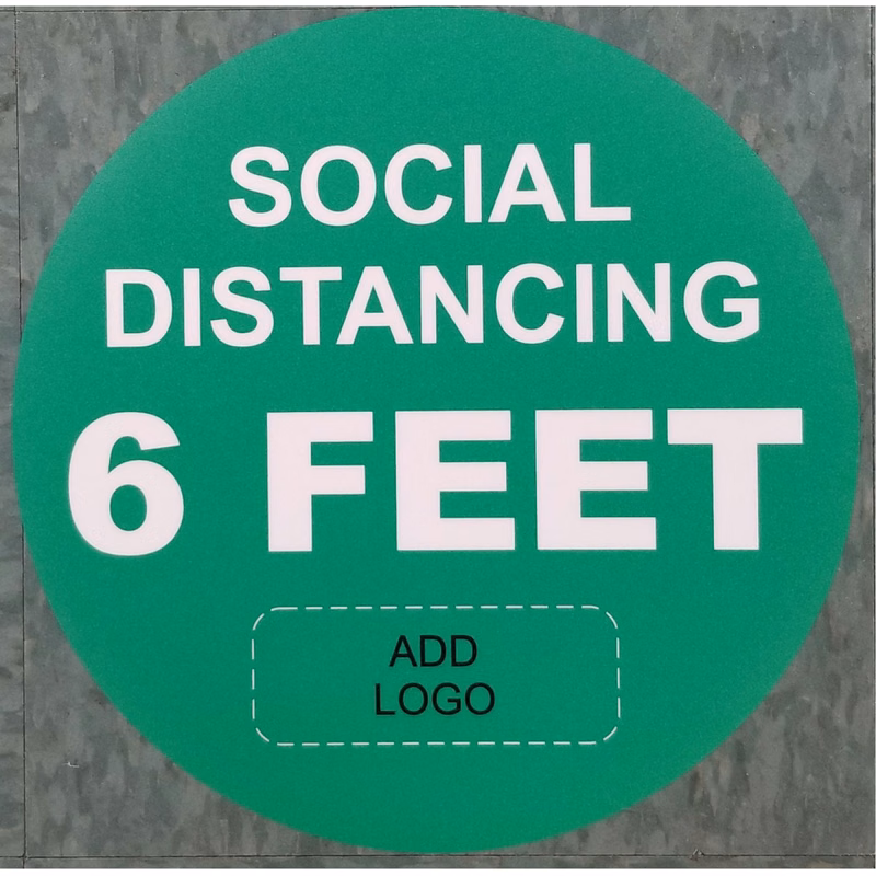 12" -6 Feet Apart Floor Decal