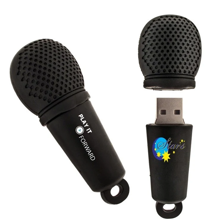 4GB PVC Microphone USB Drive 1