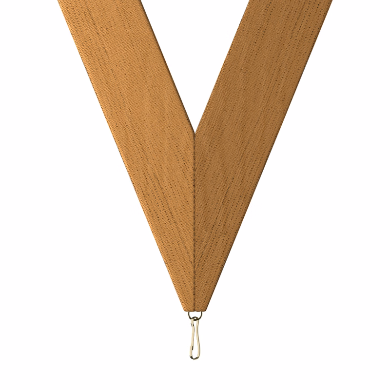 1-1/2" x 34" Metallic Bronze Neckband w/ Quick Clip