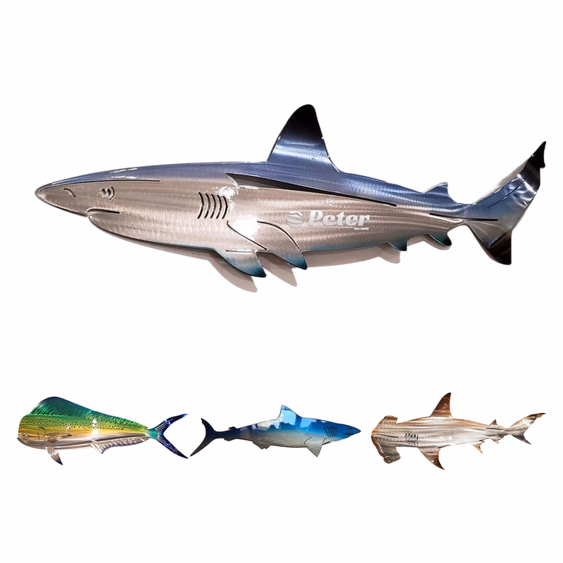 Shark Stainless Steel Art Wall Decoration