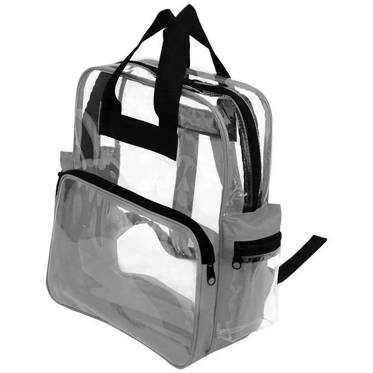 15" Clear Backpacks - Gray Trim 1