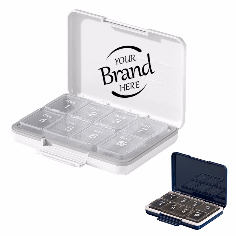 Travel Carrying Pill Case with 8 Compartments