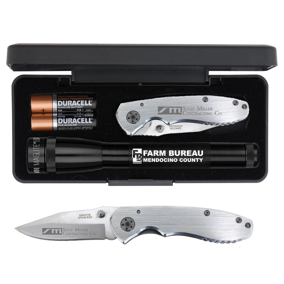 "AA" LED Mini Maglite® With Warhawk Pocket Knife 1