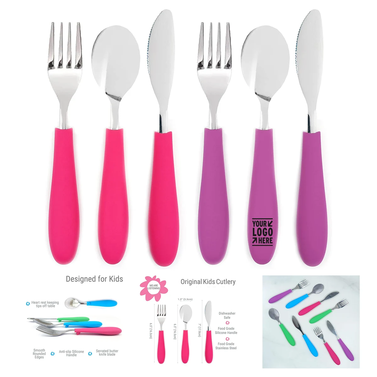 6 Pieces Childrens Safe Flatware Set 1
