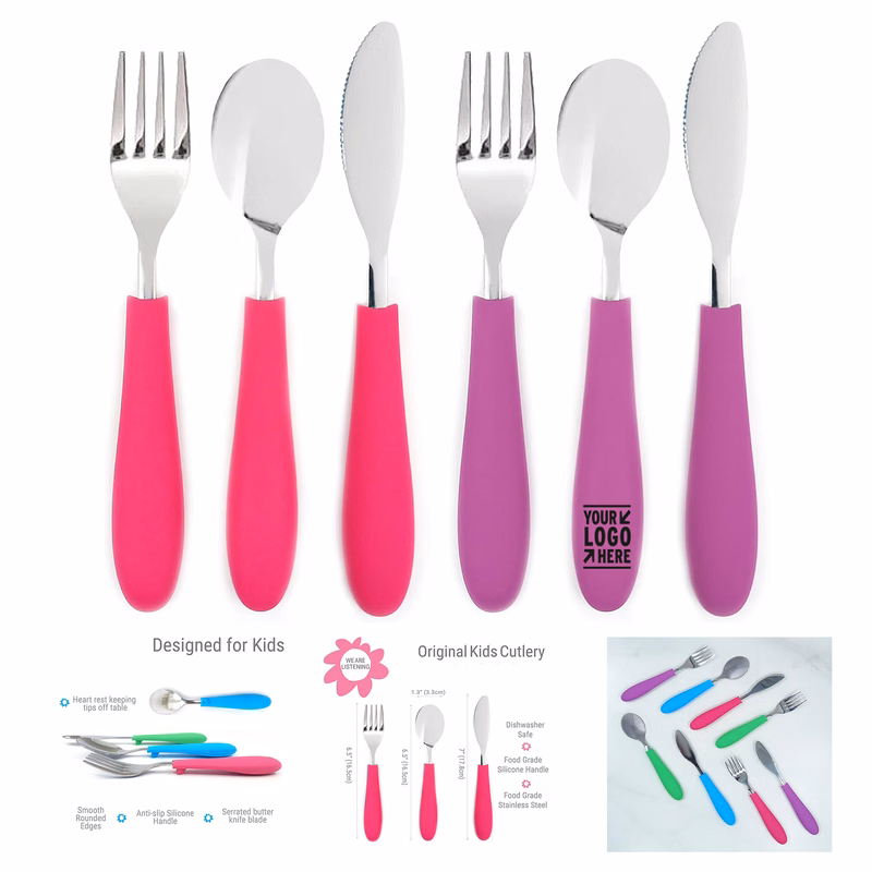 6 Pieces Childrens Safe Flatware Set