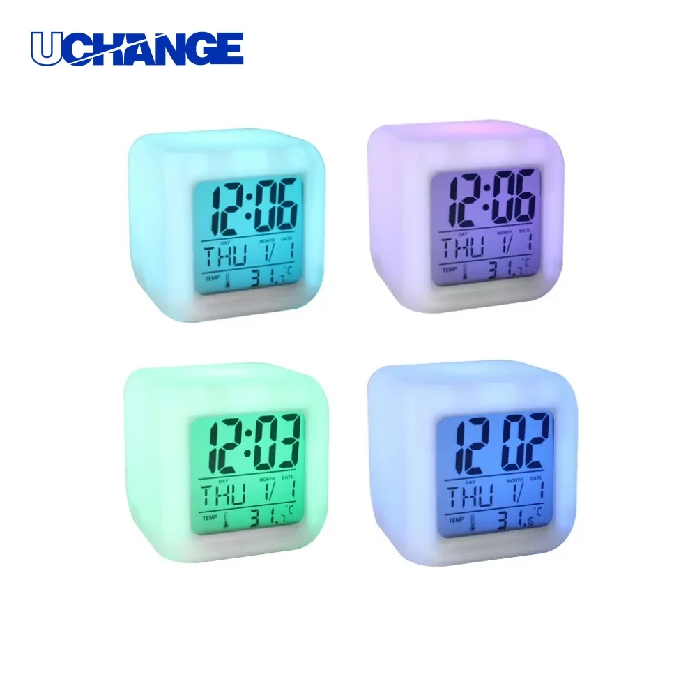 Color-Changing Digital Alarm Clock Desk Time Display 1