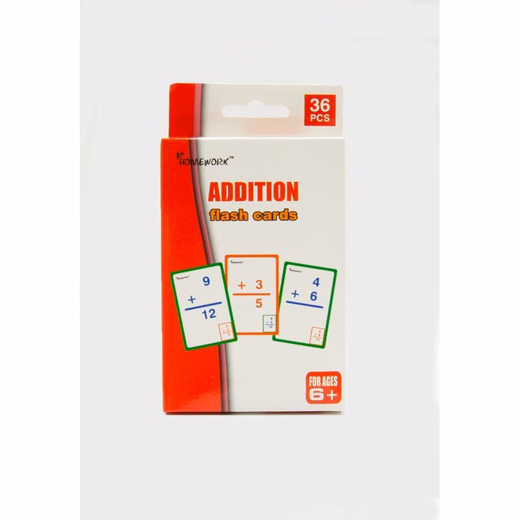 Addition Flashcards - 36 Count Double Sided