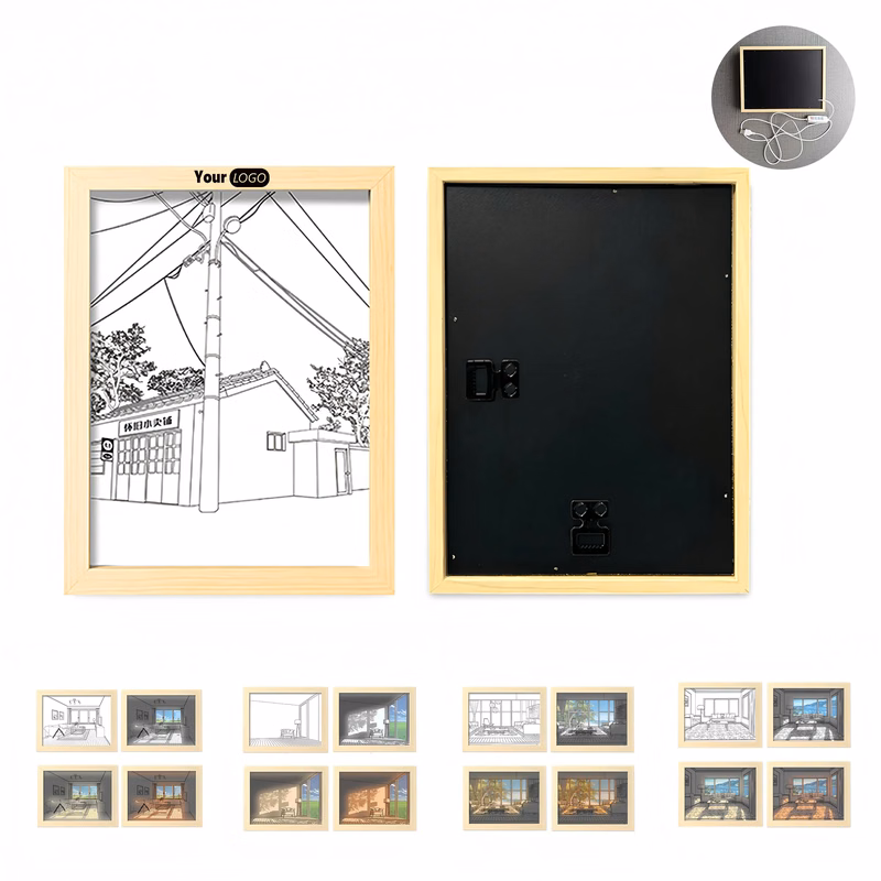 Plastic Led Illuminated Usb Decorative Painting