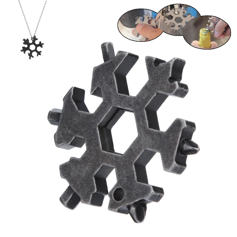 19 in 1 Snowflake Shaped Multi-tools w/ Necklace 1