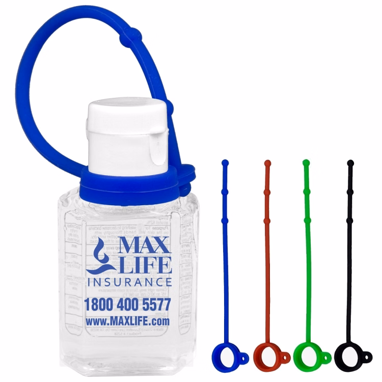 "SanPal Connect" 1.0 oz Compact Hand Sanitizer Antibacterial Gel in Flip-Top Squeeze Bottle with Col