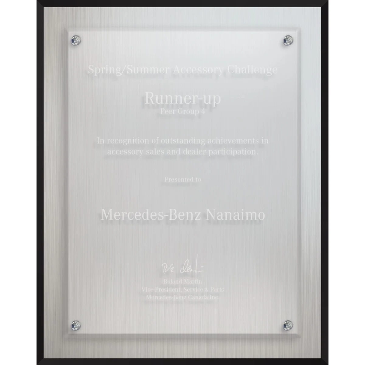 Econo Series Aluminum Plaque (8"x 10"x 1) Laser Engraved 1
